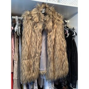 Brown Faux Fur Vest